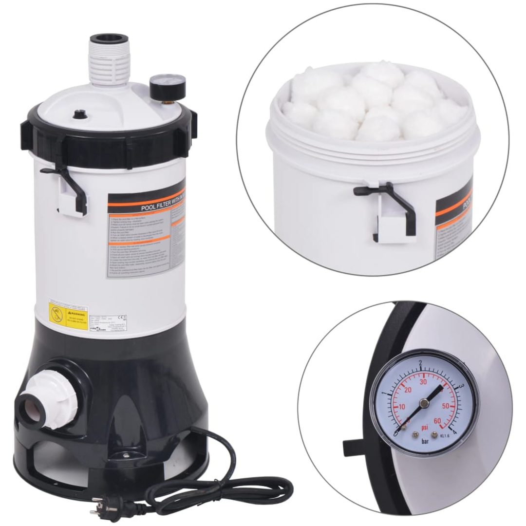 Filterpump för pool 185 W 4,4 m³/tim vidaXL