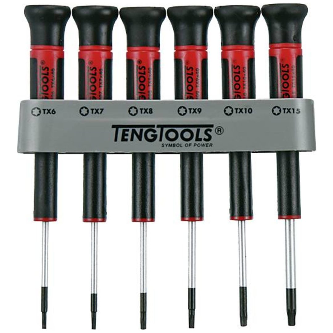 Finmekanikermejselsats för TX-spår MDM706TX Teng Tools MINISKRUVMEJSELSATS M706TXT