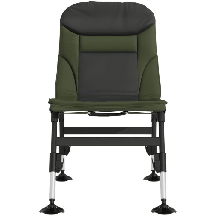 Fiskestol med justerbara ben hopfällbar grön vidaXL – bild 3