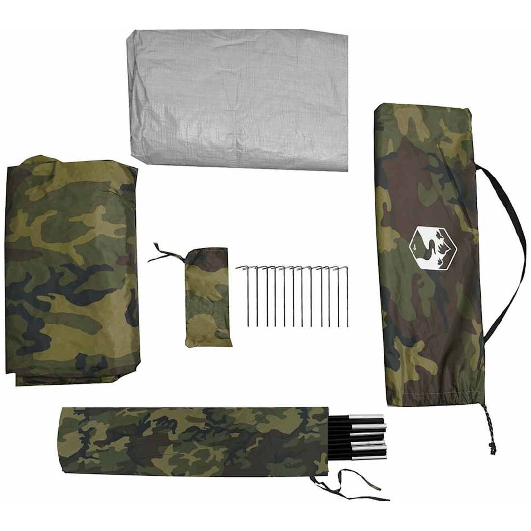 Fisketält 3-personers kamouflage vattentätt vidaXL 312 x 216 x 114 cm – bild 10