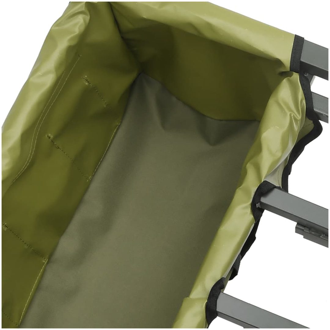 Fiskevagn grön med 2 hjul pulverlackerat stål vidaXL (135 - 145) x 55 x 70 cm – bild 9