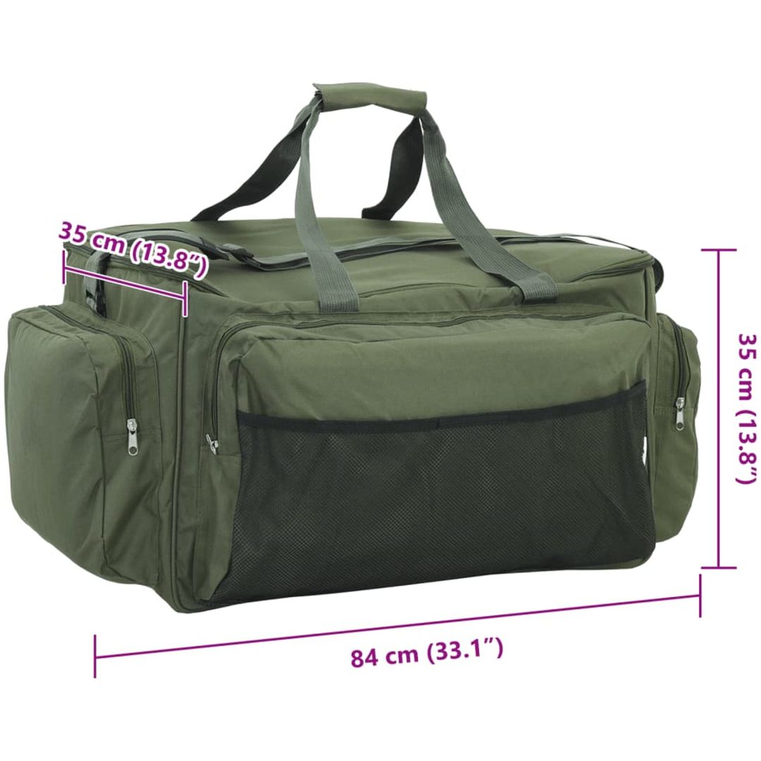 Fiskeväska vattentät mörkgrön oxford-tyg vidaXL 84 x 35 x 35 cm – bild 9