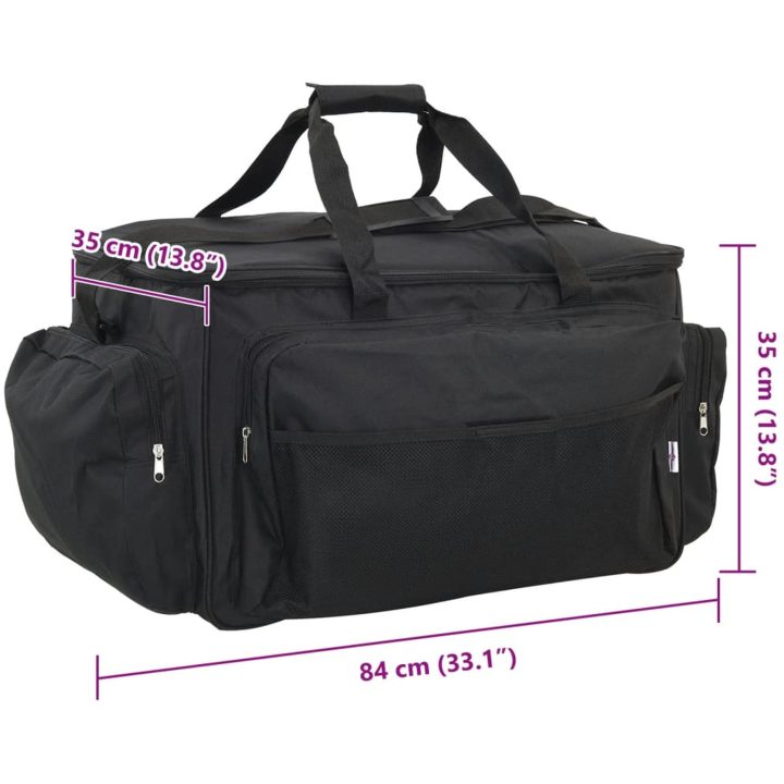 Fiskeväska vattentät svart oxford-tyg vidaXL 84 x 35 x 35 cm – bild 9