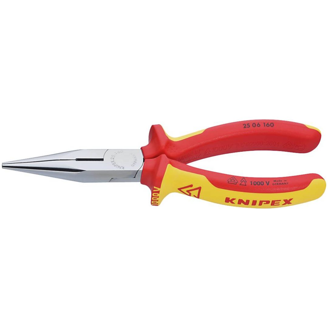 Flacktång med sidavbitare 1000-volt 2506 KNIPEX SPETSTÅNG 2506 160 IEC
