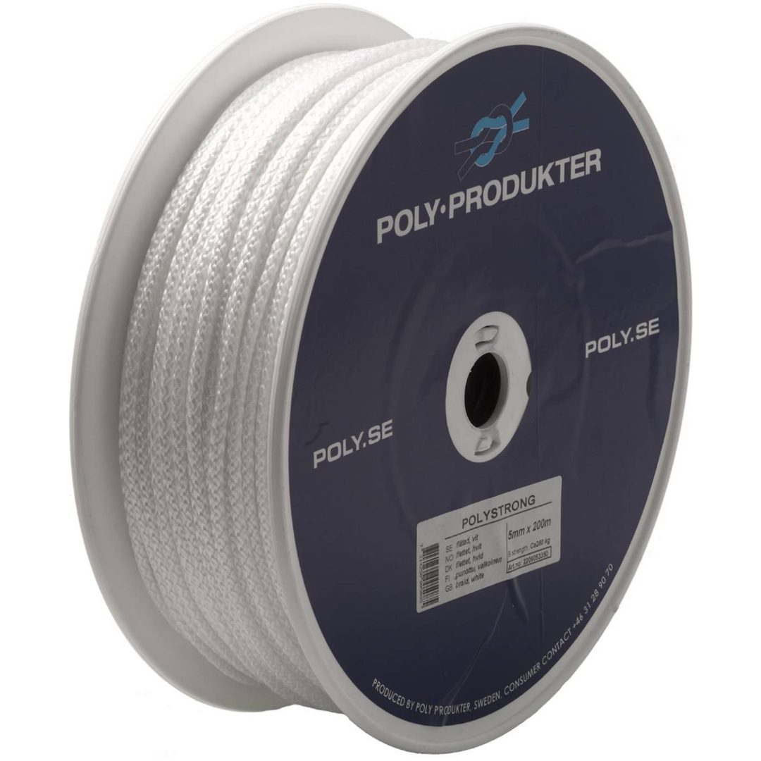 Flagglinor flätade FLAGGLINA POLYESTER 5MMX25M