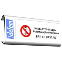 Flamsäker plast Potentialutjämning, Märkskylt B44 WIBE