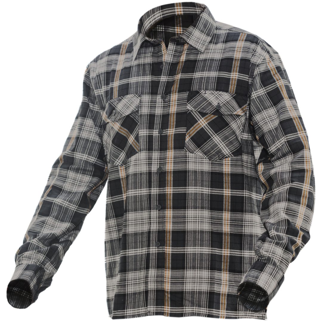 Flanellskjorta 5138 Functional Mörkgrå/Orange Jobman XXXL