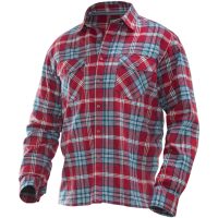 Flanellskjorta 5138 Functional Röd/Petrol Jobman