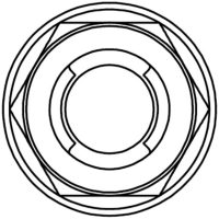 Flange Fuji-style Nut M10x1,25mm Head 14mm Steel 10 pieces BOLT
