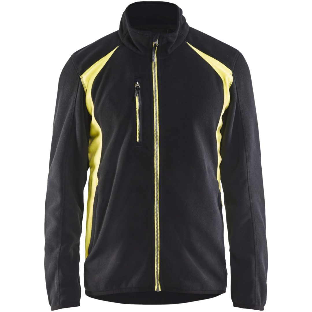 Fleecejacka 47302510 Svart / Gul BLÅKLÄDER FLEECEJACKA 47302510 SV/GU XS