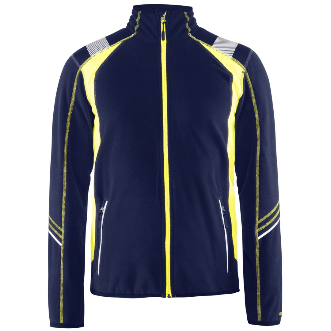 Fleecejacka 49931010 Marin / Gul BLÅKLÄDER JACKA 49931010 MARIN/GUL XS