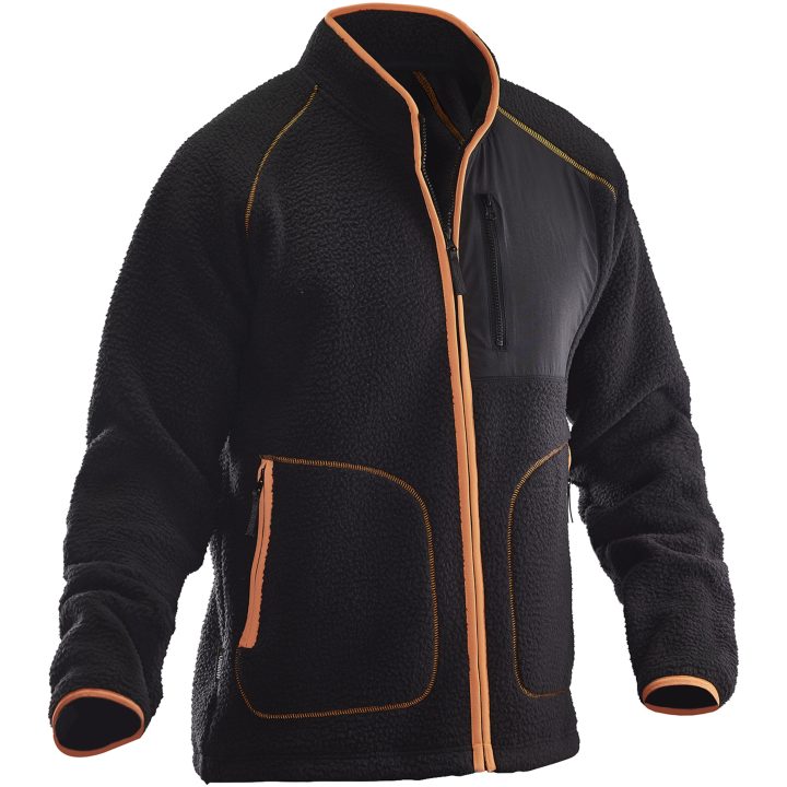 Fleecejacka 5161 Svart/orange Jobman – bild 2