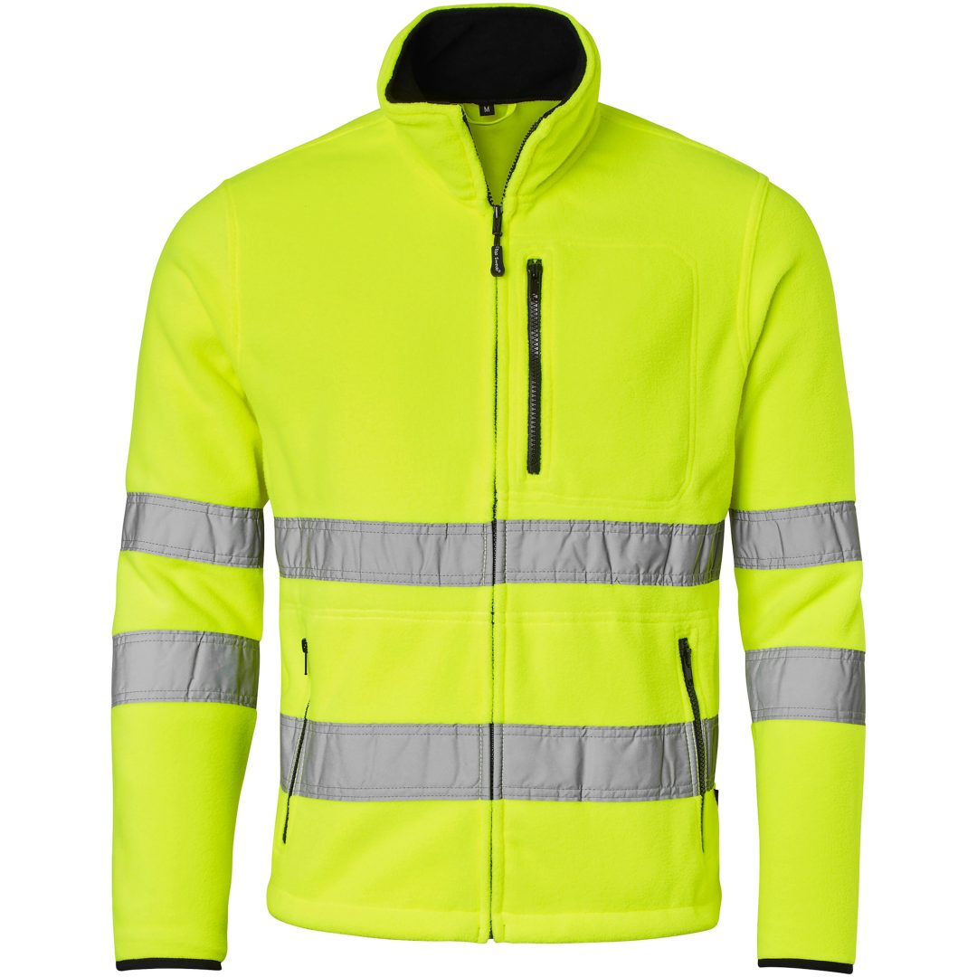Fleecetröja 4642 Varsel Heldragkedja Fluorescerande Gul Top Swede XS