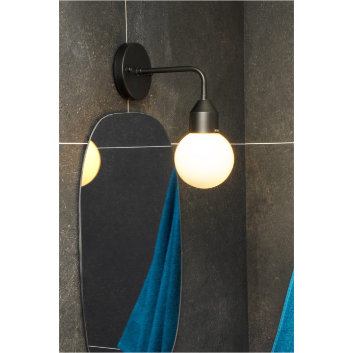 Florens Vägglampa Bad, ANETA HOME Svart /Opalvit – bild 2
