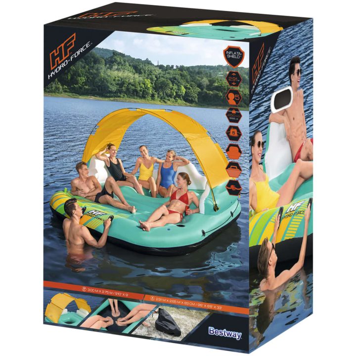 Flytande flotte för 5 personer Sunny Lounge 291x265x83 cm Bestway – bild 4