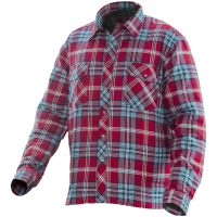 Fodrad Flanellskjorta 5157 Functional Röd/Petrol Jobman