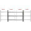 Fönstergaller med 3 stänger justerbart vidaXL 700 - 1050 mm – miniatyr 2
