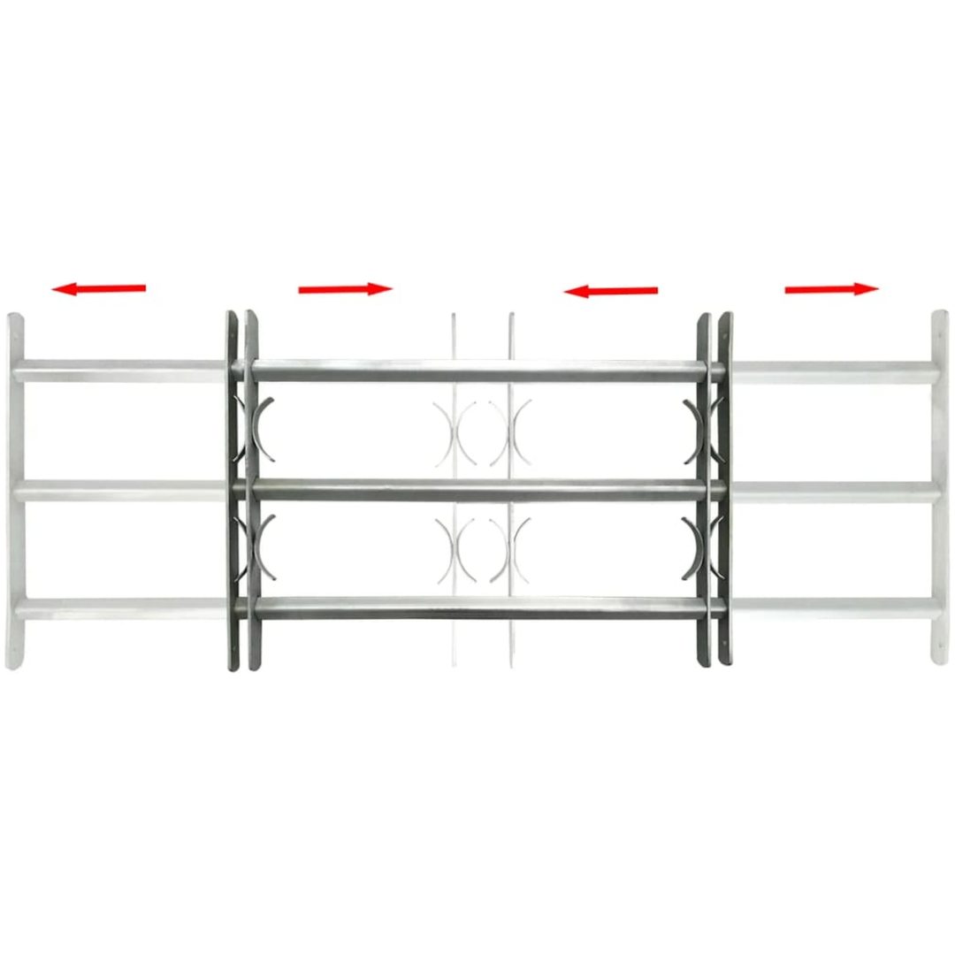 Fönstergaller med 3 stänger justerbart vidaXL 700 - 1050 mm – bild 2