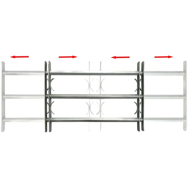 Fönstergaller med 3 stänger justerbart vidaXL 700 - 1050 mm – bild 2