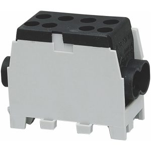 Fördelningsplint, AL/CU, Svart, 2x25+2x16 mm² MALMBERGS