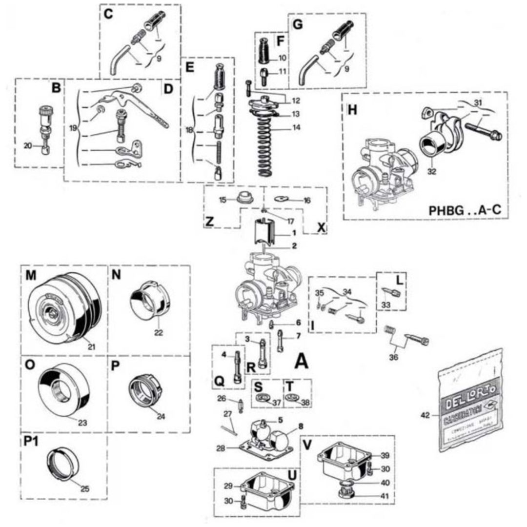 Förgasare PHBG DS 21mm DELL ORTO – bild 3