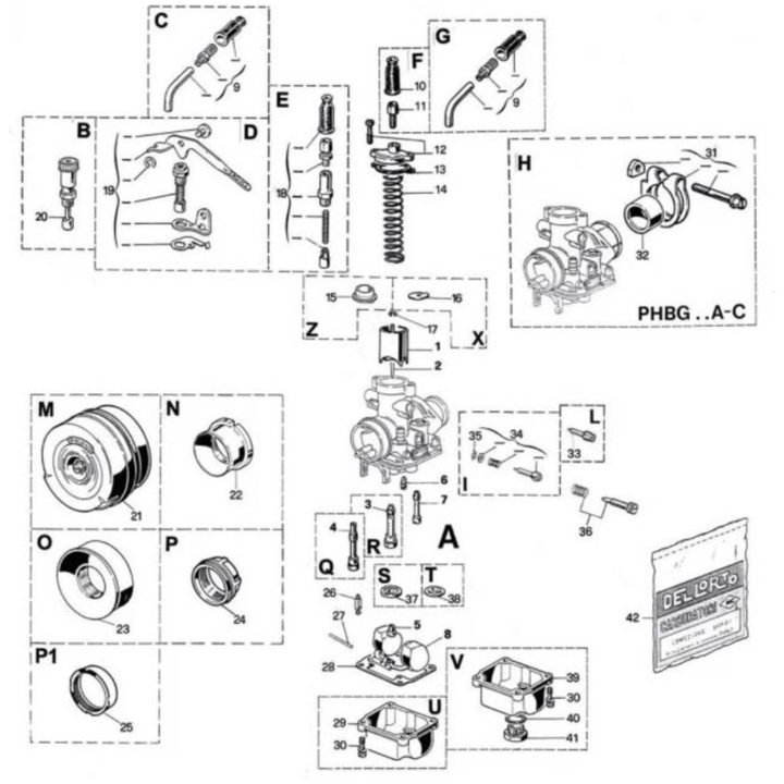 Förgasare PHBG DS 21mm DELL ORTO – bild 3