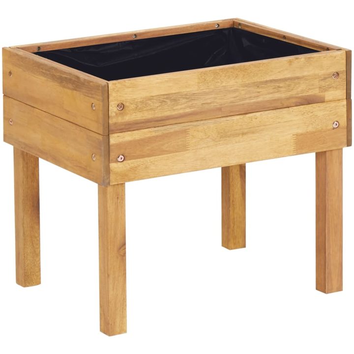 Förhöjd odlingslåda massivt akaciaträ vidaXL 50 x 40 x 45 cm – bild 2