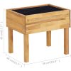Förhöjd odlingslåda massivt akaciaträ vidaXL 50 x 40 x 45 cm – miniatyr 7