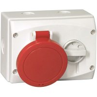 Förreglat vägguttag, 16A, 3+N+J, 400V, 6h, IP44 MALMBERGS