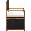 Förvaringsbänk 115 cm konstrotting och massivt akaciaträ vidaXL – miniatyr 3