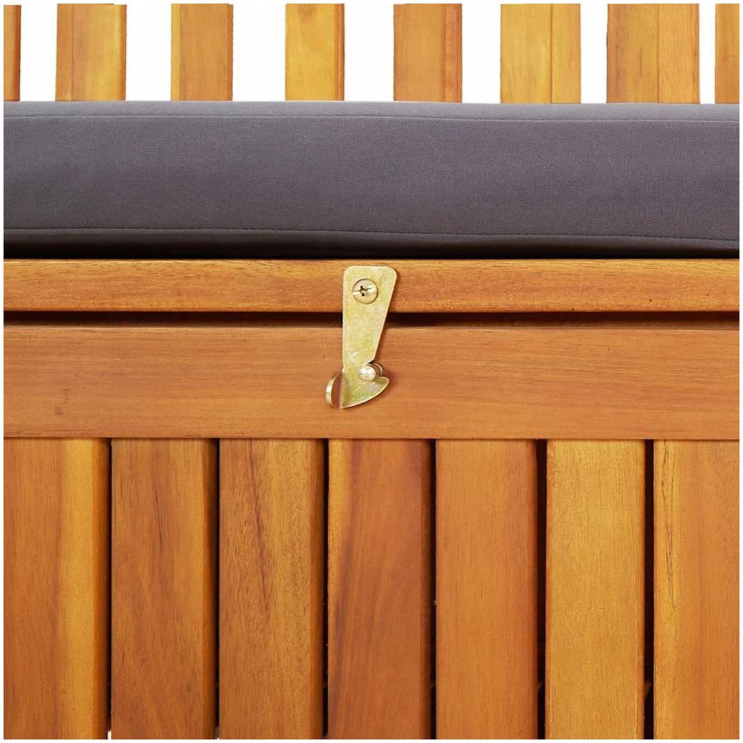 Förvaringsbänk 120 cm massivt akaciaträ vidaXL 120 x 63 x 84 cm – bild 11