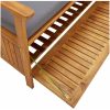 Förvaringsbänk 120 cm massivt akaciaträ vidaXL 120 x 63 x 84 cm – miniatyr 12