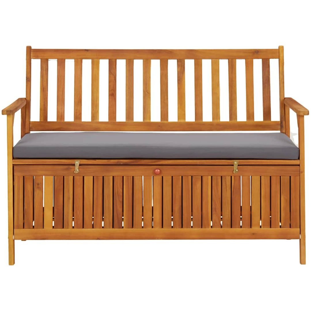 Förvaringsbänk 120 cm massivt akaciaträ vidaXL 120 x 63 x 84 cm – bild 5