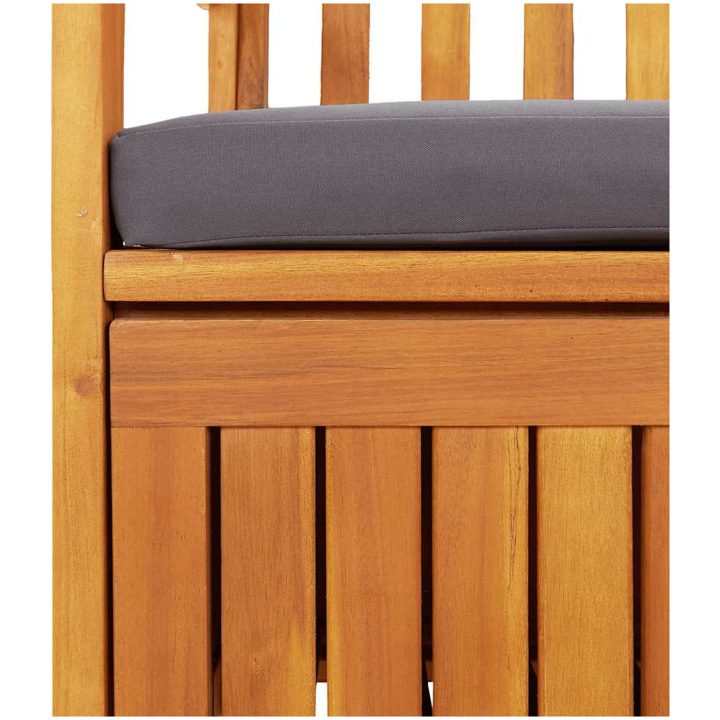 Förvaringsbänk 120 cm massivt akaciaträ vidaXL 120 x 63 x 84 cm – bild 10