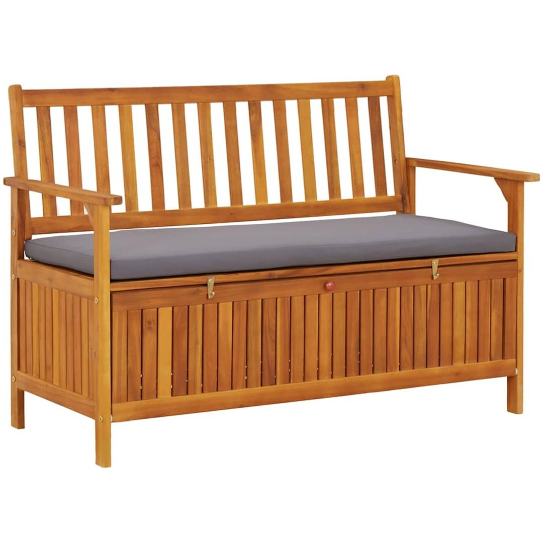 Förvaringsbänk 120 cm massivt akaciaträ vidaXL 120 x 63 x 84 cm