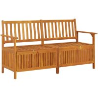 Förvaringsbänk 148 cm massivt akaciaträ vidaXL