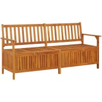 Förvaringsbänk 148 cm massivt akaciaträ vidaXL