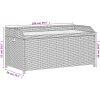 Förvaringsbänk beigemix konstrotting massiv akacia vidaXL 100 x 50 x 52 cm – miniatyr 11