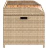 Förvaringsbänk beigemix konstrotting massiv akacia vidaXL 100 x 50 x 52 cm – miniatyr 5