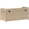 Förvaringsbänk beigemix konstrotting massiv akacia vidaXL 100 x 50 x 52 cm – miniatyr 6