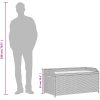 Förvaringsbänk beigemix konstrotting massiv akacia vidaXL 100 x 50 x 52 cm – miniatyr 10