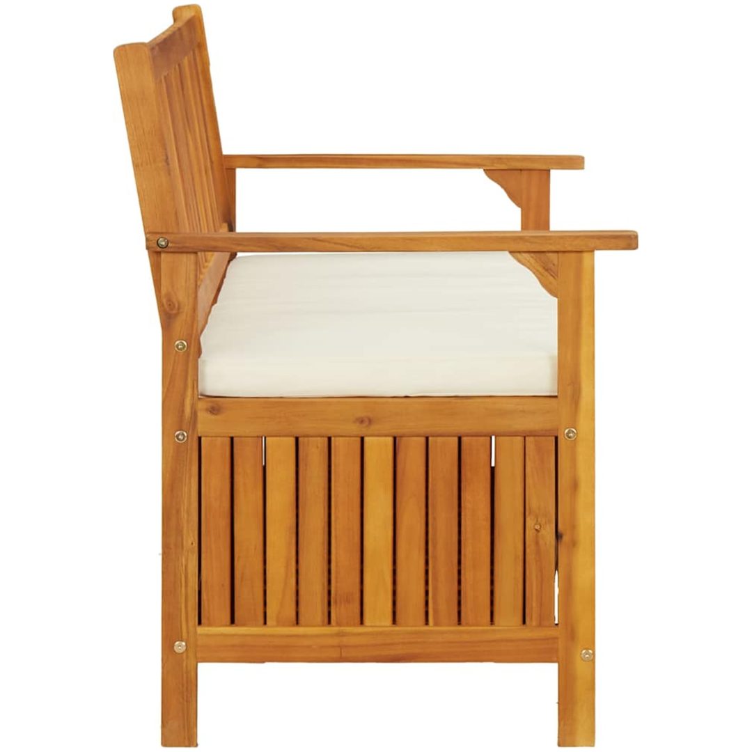 Förvaringsbänk för trädgården akaciaträ vidaXL 120 x 63 x 84 cm – bild 5