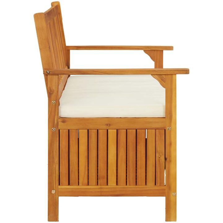 Förvaringsbänk för trädgården akaciaträ vidaXL 120 x 63 x 84 cm – bild 5