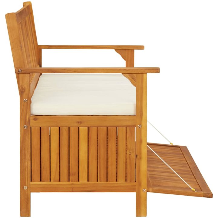 Förvaringsbänk för trädgården akaciaträ vidaXL 120 x 63 x 84 cm – bild 6
