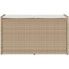 Förvaringsbänk för utomhusbruk dyna beige 100 cm konstrotting vidaXL – miniatyr 4