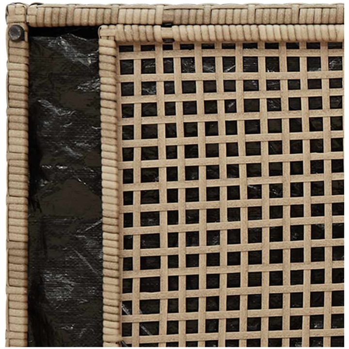 Förvaringsbänk för utomhusbruk dyna beige 100 cm konstrotting vidaXL – bild 10