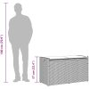 Förvaringsbänk för utomhusbruk med dyna grå 100 cm konstrotting vidaXL – miniatyr 12