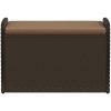 Förvaringsbänk med dyna brun konstrotting vidaXL 80 x 51 x 52 cm – miniatyr 4