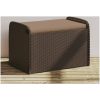 Förvaringsbänk med dyna brun konstrotting vidaXL 80 x 51 x 52 cm – miniatyr 1