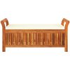 Förvaringsbänk med dyna för trädgård 126 cm massiv akacia vidaXL 126 x 50 x 60 cm – miniatyr 5